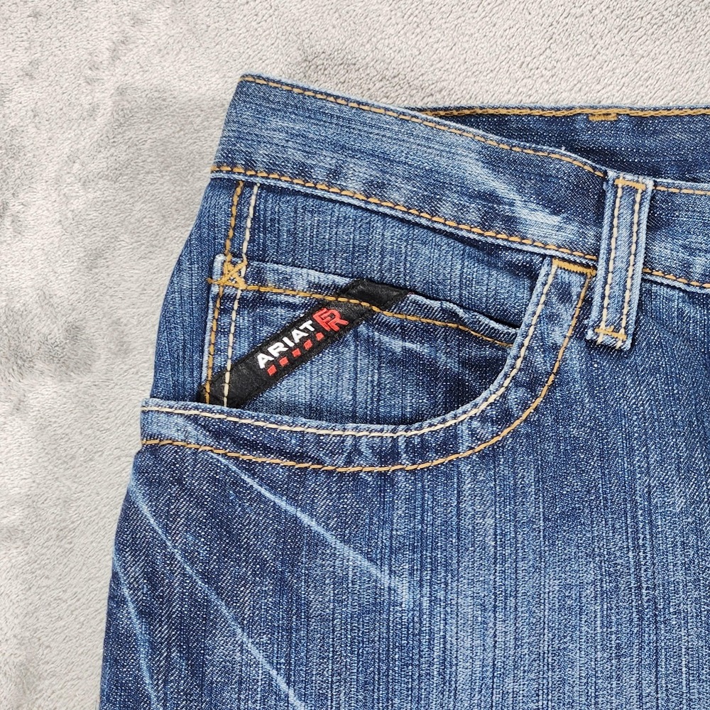 Ariat FR M4 Boot Jeans Mens 44x32 Blue Low Rise Work Flame Resistant Denim - Picture 6 of 16